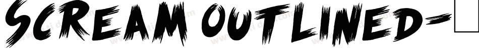 Scream outlined字体转换
